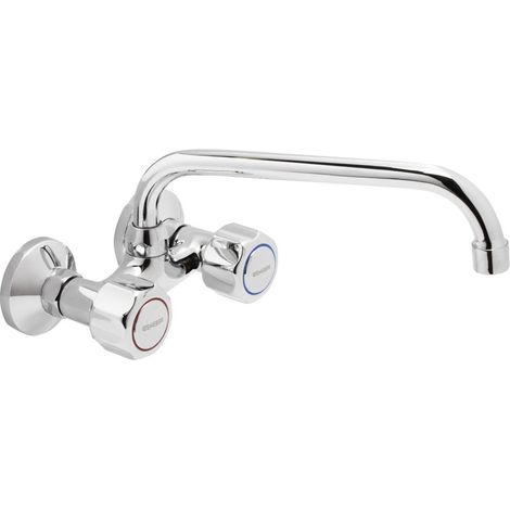 GENEBRE Grupo Mural Fregadero 15 cm Caño Tubo Alto 18 cm (1/2)