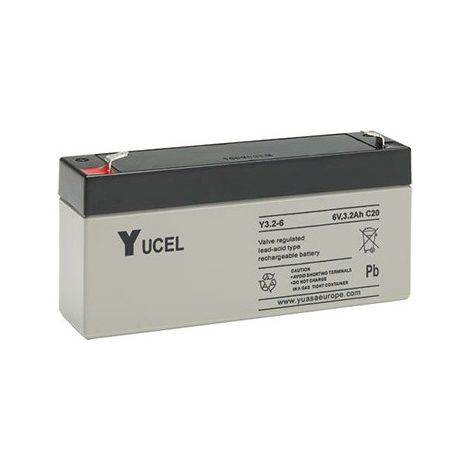 Batterie plomb étanche Y3.2-6 Yuasa Yucel 6v 3.2ah