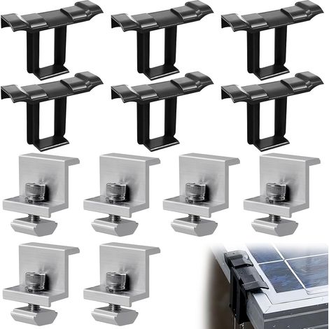 6 Fixation Panneau Solaire 6 Clips de Drainage d'Eau de Panneau Solaire30mm 6 Pièces 30 mm Fixation Panneau Solaire,Support Module Solaire, 6 Pièces Clips de Drainage d'eau pour Panneaux Solaires 30m (1/5)