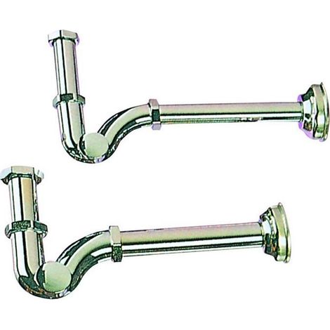 ABLAUFSIPHON AUS VERCHROMTEM MESSING 1 Zoll 1/4 (1/3)
