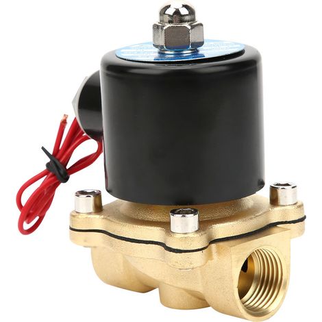Électrovanne normalement fermée 2W160-15, filetage femelle G1/2 BSPP, en laiton, 2W-160-15, 24 V (1/5)