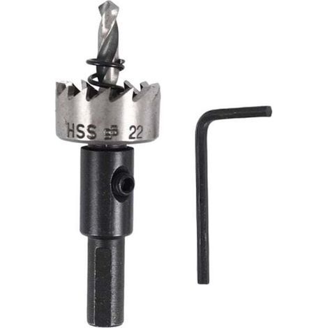Seghe a tazza HSS per forare acciaio, adatte per legno, fresa per metalli legati, 22 mm (1/4)