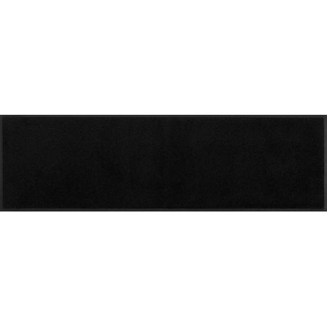 Wash+Dry Tapis de Sol, Raven Black 35x120cm, intérieur et extérieur, Lavable, Noir (1/5)