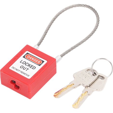 Câble en acier inoxydable sécurisé pour cadenas à clé - Antivol avec double clé et câble renforcé (1/5)