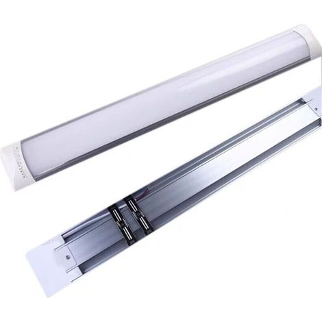2 pièces led bande lumière super brillante lumière fluorescente support anti-poussière barre lumineuse (1/4)
