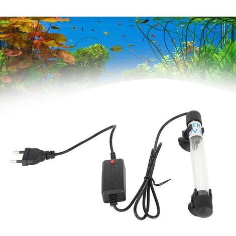 Lumière UV pour Aquarium - Lampe de Désinfection Anti-Algues Submersible 5W pour Pisciculture et Terrarium - Spécifications Européennes 220-240V - (1/5)