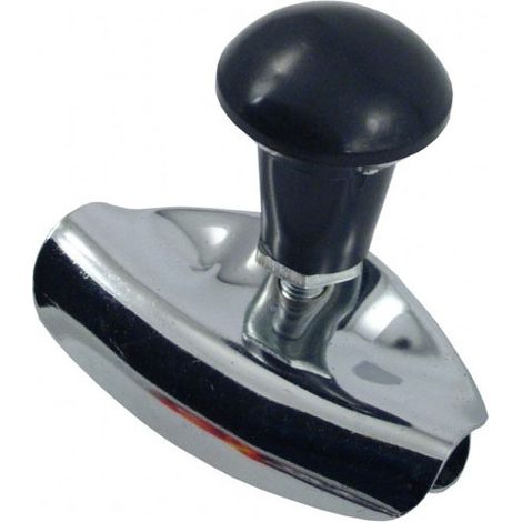 Pomello del volante a sfera, dritto, argento