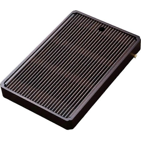 Plateau à thé rectangulaire en bambou naturel chinois, plateau à thé avec réserve d'eau, soucoupe réutilisable, plateau de rangement pour le thé S (1/5)