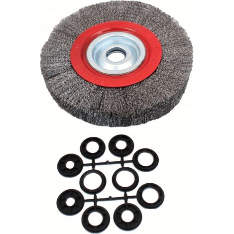 SPAZZOLA PER MOLA DA BANCO SMERIGLIATRICE SMERIGLIARE DIAM 150 x 20 MM 6" sa