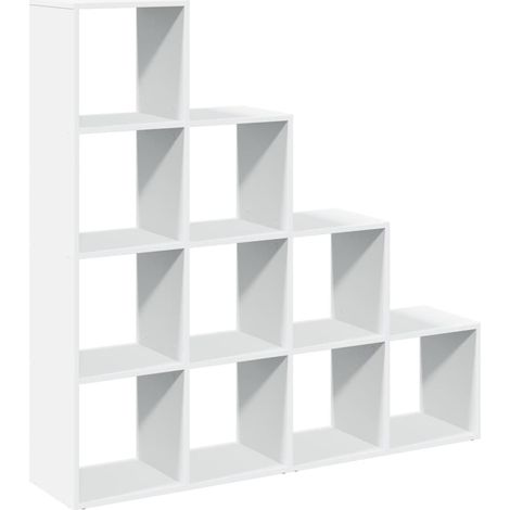Maison Exclusive - Raumteiler-Bücherregal 4 Stufen Weiß 131,5x29x