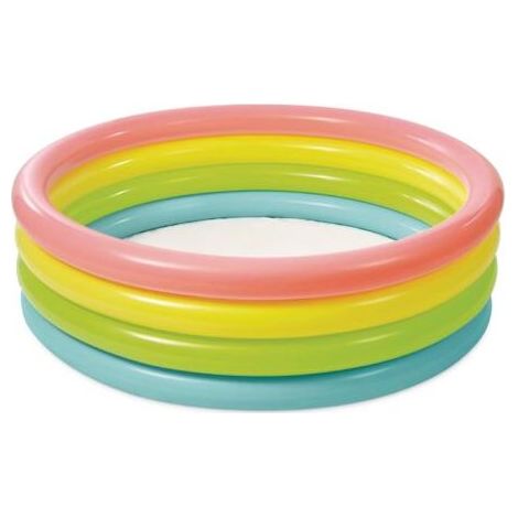 1 x Colorful Inflatable Sunset Swimming Pool 86cm x 25cm, Suitable for Children and Adults Outdoor, Full of Fun, 4 Layers (1/5)