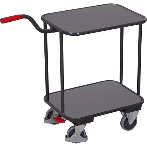VARIOfit Griffroller mit 2 Etagen und EasySTOP in Buchendekor 610x455mm RAL 7016 Anthrazitgrau (1/2)