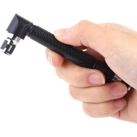 Llave de vaso de doble cabeza en forma de L de 1/4", mini destornillador, destornillador con mango de extensión en forma de L (1/5)
