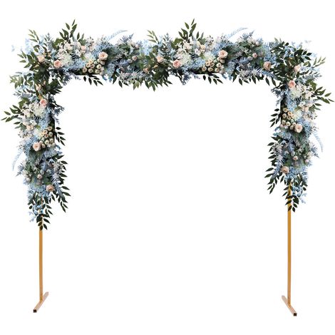 Arche carrée jaune – Hauteur réglable 1-2 m, charge 5 kg – Structure fer peint – Pour mariage, anniversaire, décoration florale