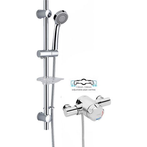Bristan Mini OPAC Exposed Thermostatic Mini Mixer Shower Valve + Kit 110mm 130mm