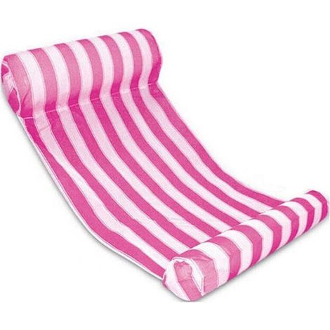 Matelas flottant gonflable pour piscine, bouée chaise de lit flottante portable pour adultes, adapté à la mer, à la plage et à la piscine, dimensions 132 x 70 cm, couleur rose (1/5)