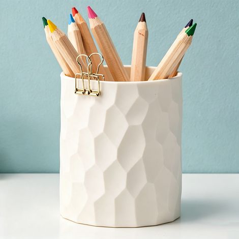 (8,5 x 10 cm) Wasserdichter Silikon-Stifthalter für den Schreibtisch, zur Aufbewahrung von Pinseln, dekorativen Blumenstiften, Pinselhalter (1/5)