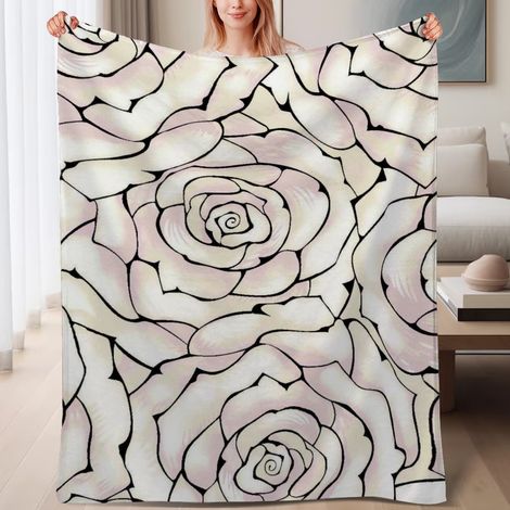 Couverture de lit en polaire, douce et chaude en microfibre pour le printemps, décoration de salon, cadeau parfait pour femmes et hommes, 6080 pouces (1/4)