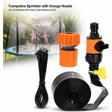 Irrigatore per trampolino Toivize - Ugello arancione - Tubo in PVC da 12 m per raffreddamento esterno e giardino, accessorio di sicurezza (1/4)