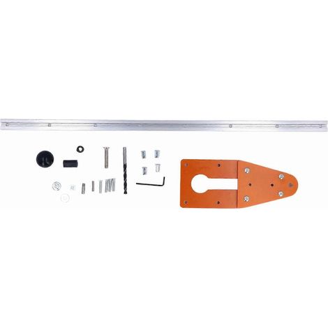 Plaque de base de fraisage en plastique technique, plaque de fraisage à rainurer avec rail de 600 mm pour le travail du bois