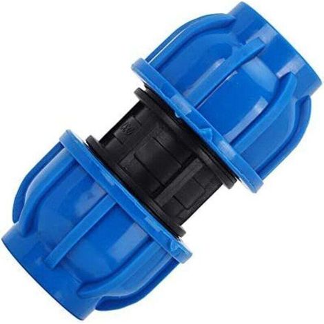 4 Stück PE-Kunststoff-Geradverbinder 32 mm auf 32 mm Wasserrohradapter, gerades Verbindungsstück, Wasserrohr-Schlauchverbinder
