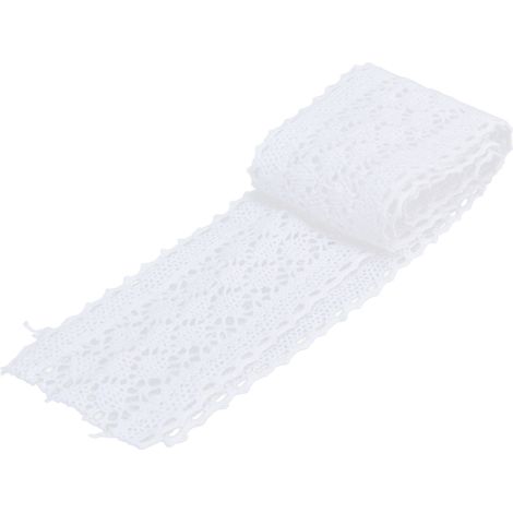 10 Yards (ca. 9,1 m) Spitzenband, exquisites Muster, umweltfreundlich, strapazierfähig, hautfreundlich, weißes Spitzenband für Hochzeitsfeiern (1/5)