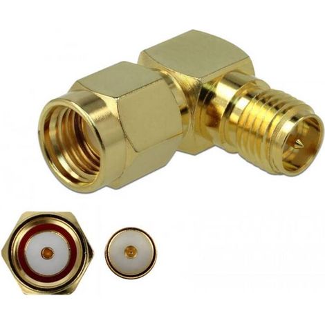 [GEBRAUCHT] B-Ware Delock HF-Adapter RPSMA-Stecker RPSMA-Buchse 50 Ohm 3 GHz Messing vergoldet 1 St (1/2)