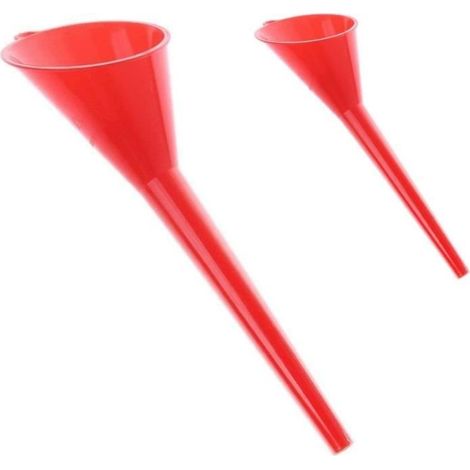 Entonnoir à Carburant Multifonction 2pcs Plastique Rouge pour Automobile et Jardinage (1/4)