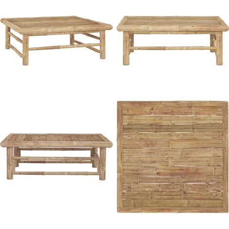 Table de jardin 65x65x30 cm Bambou - Table De Jardin - Mobilier De Jardin - Table En Bambou - Décoration Extérieure - Terrasse - Home & Living (1/5)