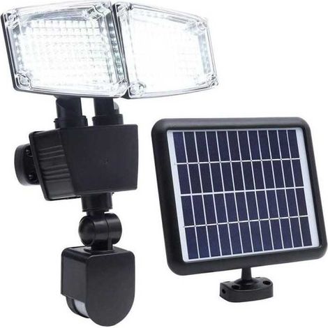 LUMI JARDIN - Douglas - Projecteur solaire - H23cm - avec LED - avec detecteur de mouvement - Blanc