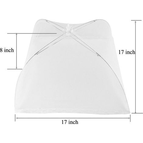 Lot de 4 grandes tentes de protection alimentaire pliables et résistantes en filet, réutilisables et faciles à ranger, protégeant les aliments des mouches et insectes. (1/4)