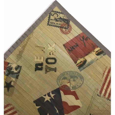 TAPIS DE CUISINE EN BOIS DE BAMBOU AMÉRIQUE DE NEW YORK Cm. 50x100