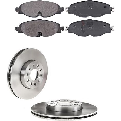 KIT FRENI ANTERIORI compatibile con VW GOLF VII VARIANT (BA5,BV5) - DISCHI + PASTIGLIE OEM: P 85 126 , P 85 147 , P 85 137 / 17521 , 17558 , 18430 , 18430 /SOSTITUZIONE DIRETTA/BASSA POLVERE/SILENZIOS (1/5)