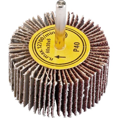 Draper 60mm x 30mm Abrasive Flap Wheel with 40 Grit - Durable Grinding and Finishing Tool (Model 76466) (1/5)