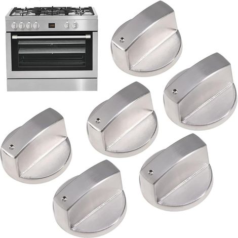 XEPHO 6 Pièces Boutons de Commande Universels en Métal Bouton Cuisinière à Gaz 6mm boutons de contrôle universels bouton de poêle pour cuisinière à gaz cuisinière four plaque de cuisson (1/5)