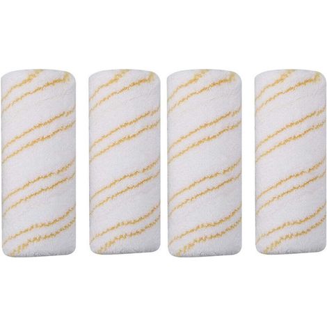 Lot de 4 rouleaux pour nettoyeur de sols durs Karcher FC5 / FC3 / FC5D / FC3D (Jaune) (1/5)
