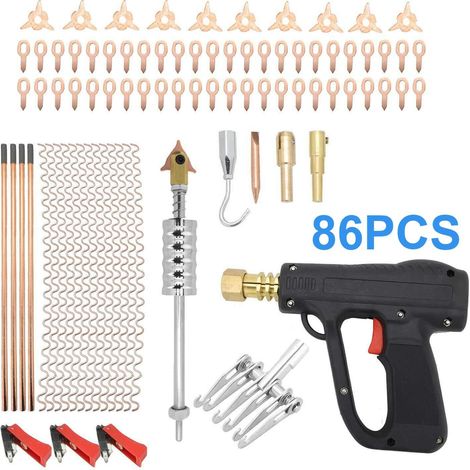 Trintion 86pcs Car Dent Puller Kit - Professional Spot Welding Repair Tools for Auto Body Panel Dent Removal Includes Welding Hammer and Accessories (1/5)