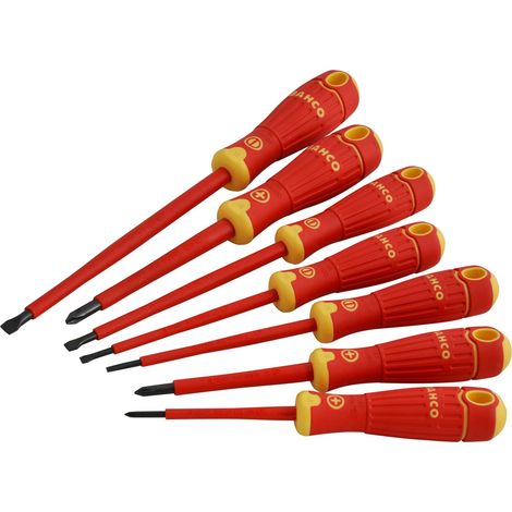 BAHCO B220007 CACCIAVITE ISOLATI 1000V SET 7 PEZZI PIATTO/DRITTO PHILIPS