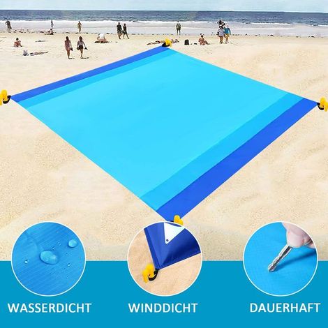 Strandmatte – 300 x 270 cm – Wasserdicht und sandabweisend – Hochdichtes Nylon – Für Strand, Camping, Wandern und Picknicks – 1 Stück (1/5)