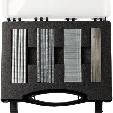 Scheppach - Coffret de clous et d'agrafes STGA6400 - Idéal pour cloueuse et agrafeuse pneumatique