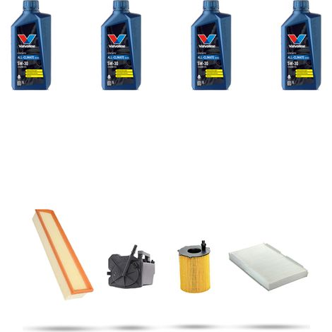 Kit tagliando 4 FILTRI e 4L OLIO compatibile con Citroen C3 Picasso 1.6 Hdi 80kw dal 2009 (1/5)