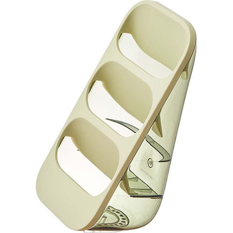 Support de rangement pour baguettes et couteaux à 3 niveaux, étanche, avec système de drainage et vert. (1/5)