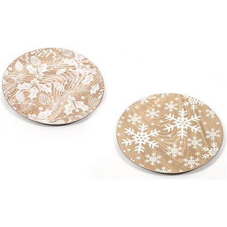 SOTTOPIATTO WOOD DECORATO BIANCO PREZZO CADUNO INDICARE PREFERENZA