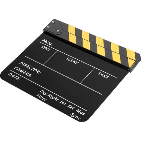 Acrylic Clapperboard 11,8in Accessoires de Tournage (Yellow (1/5)