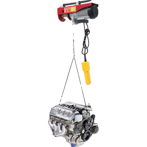 Elektrische Seilwinde, 220 V Spannung, 1300 W Eingangsleistung, 400 kg Tragfähigkeit (einfach), 800 kg Tragfähigkeit (doppelt), 12 m Hubhöhe (1/5)