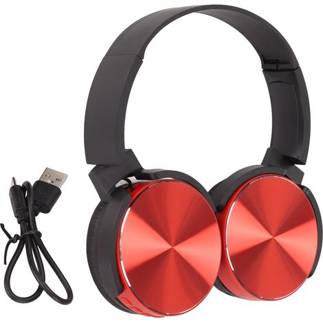 Casque Gamer Sans Fil 450BT avec Subwoofer, Réglable et Multifonction pour Jeux Rouge (1/5)
