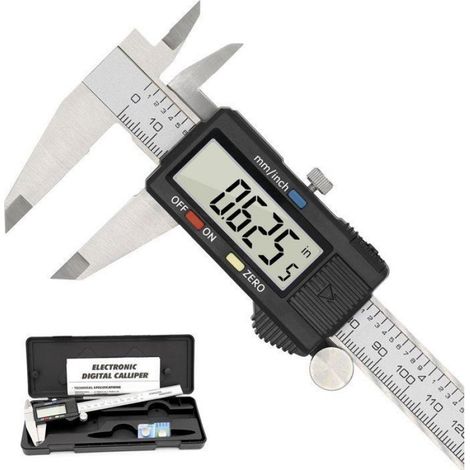 Pied à coulisse électronique en acier inoxydable de 15 cm (6 pouces) - avec écran LCD à arrêt automatique - Affichage (1/4)