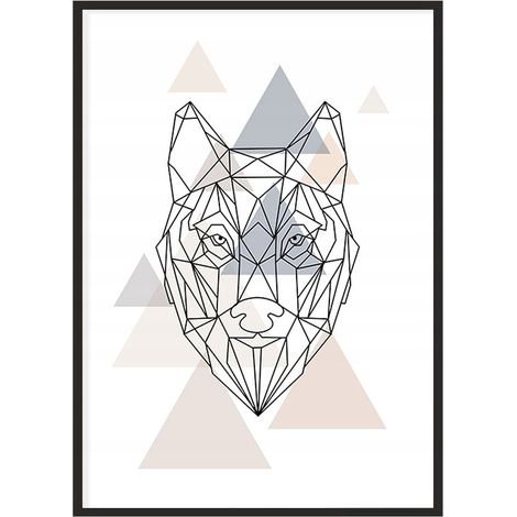 Bild Poster im Rahmen 43x33cm Wolf P1185 (1/4)
