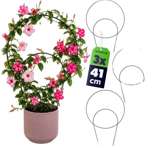Soporte para plantas, de construcción metálica, forma semicircular, fácil de montar, compatible con diversas macetas, proporciona un soporte estable. (1/5)