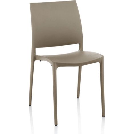 Sedia Curtis polipropilene tortora design ergonomico EFFEZ